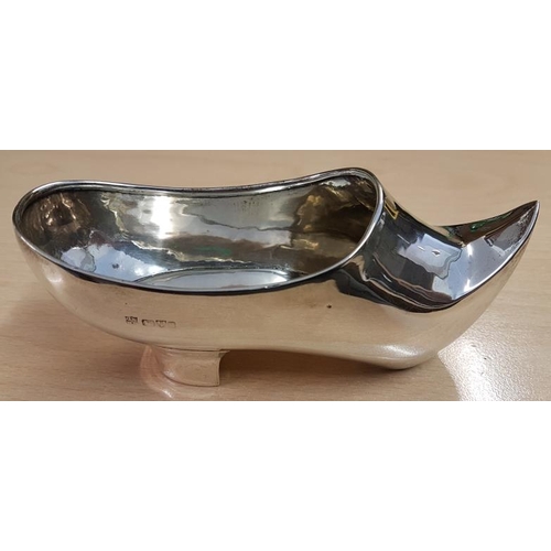 420 - Silver Clog, Hallmarked Chester 1899/1900, by Peter Roger, Guernsey, c.13.5cm long, c.88grams