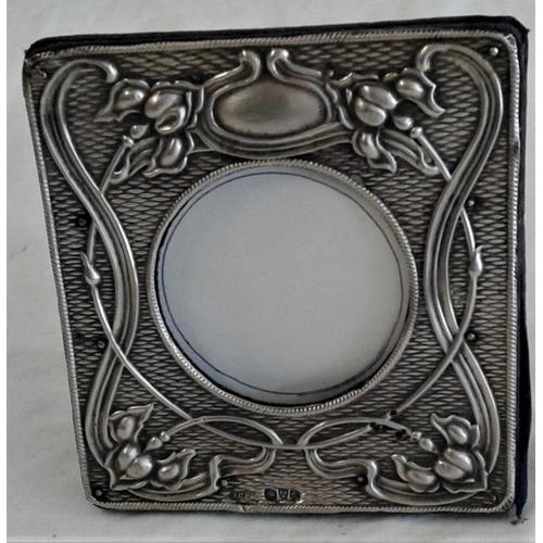 509 - Silver Photograph Frame, Hallmarked Chester c.1904 with maker's mark J.C.P & Co, c.9.5cm x 10cm