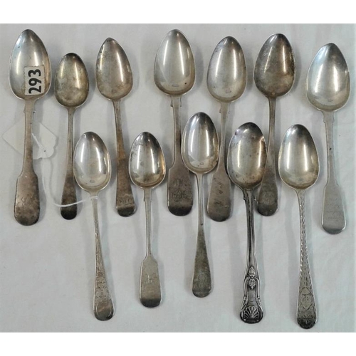 518 - Collection of Twelve Hallmarked Silver Table and Teaspoons, c.403grams