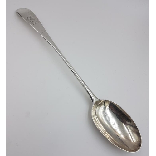 341 - Exceptionally Rare 18th Century Limerick Silver Basting Spoon, marked Sterling and with mark of Jose... 