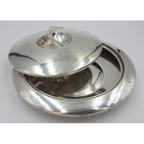 336 - Silver Circular Container with removable lid, Hallmarked Birmingham c.1933 by AL Davenport Ltd, c.20... 