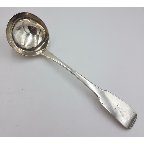 404 - Georgian Irish Sauce Ladle, Hallmarked Dublin c.1775 with indistinct maker's mark, c.51grams and 19c... 