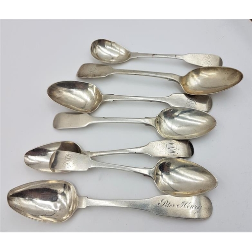 430 - Collection of Seven Hallmarked Irish Silver Spoons, c.174grams