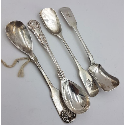 432 - Four Irish Silver Salt Spoons, c.44grams