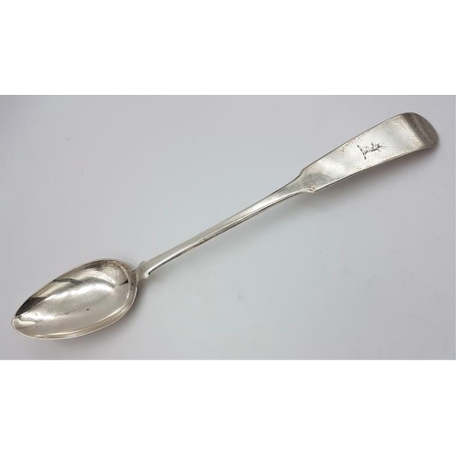 449 - Early 19th Century Scottish Basting Spoon, Hallmarked Edinburgh c. 1818 with maker's mark 