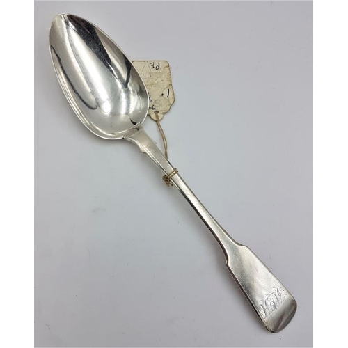 456 - Georgian Silver Table Spoon, Hallmarked Exeter, c.1832 by Joseph Hicks, c.52grams and 21cm