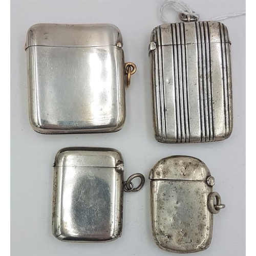 464 - Four Hallmarked Silver Vesta Cases (various dates and makers), c.115grams
