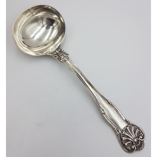 471 - Georgian Silver King's Pattern Sauce Ladle, Hallmarked London c.1804 possibly by William Champion, c... 