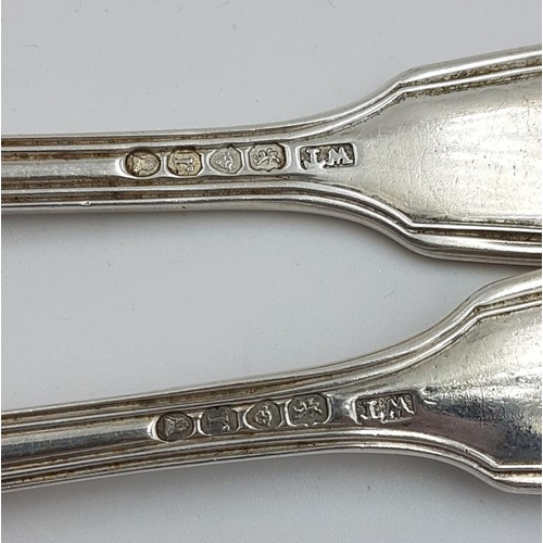 473 - Matching Georgian Silver King's Pattern Spoon and Fork, Hallmarked London c.1832 by Walter Tweedie, ... 
