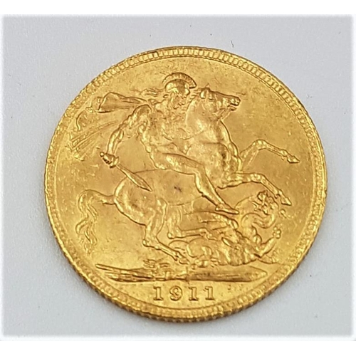 261A - GB, Edward VII Gold Sovereign, 1911