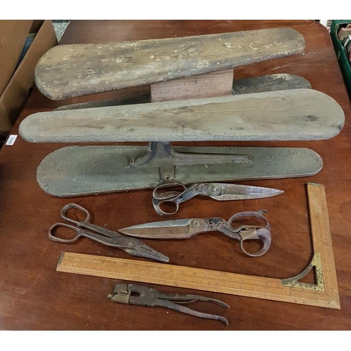 64 - Good Collection of Tailor's Tools, Scissors, etc.