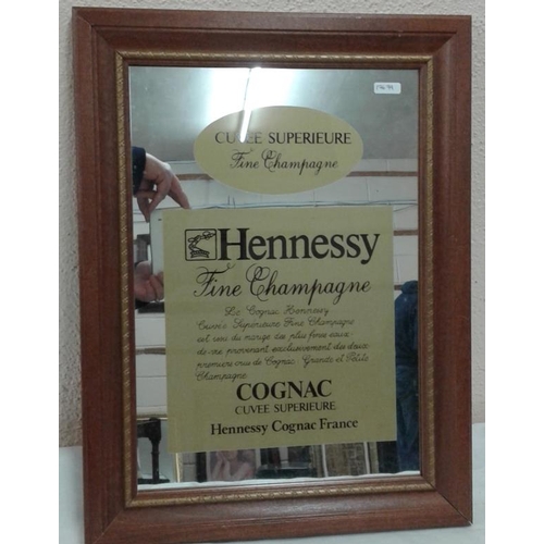 135 - 'Hennessy Cognac' Advertising Mirror - c. 14 x 19ins