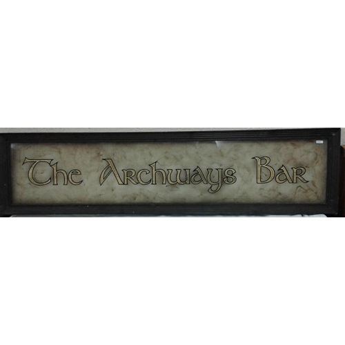 142 - 'The Archways' Bar Sign - 52 x 13ins