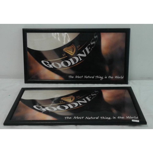 215 - Two 'Guinness Goodness' Signs - each Overall 11 x 21ins
