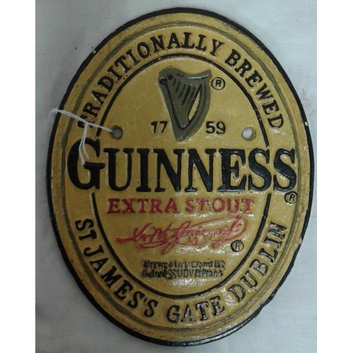 216 - Small 'Guinness' Advertising Sign - c. 6 x 8ins