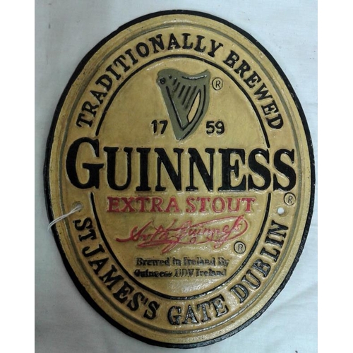 227 - Large 'Guinness' Advertising Sign - c. 9 x 11ins