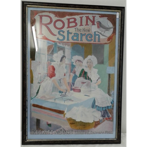 228 - 'Robin Starch' Advertising Sign - Overall c. 25 x 18ins