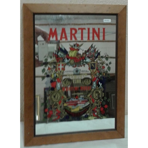 229 - 'Martini' Advertising Mirror - c. 14 x 19ins