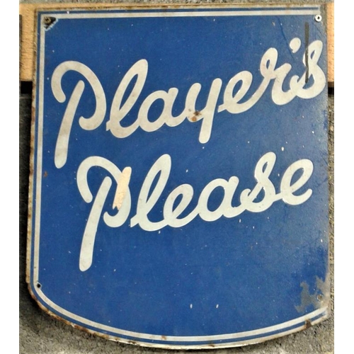 234 - 'Player's Please' Enamel Advertising Sign - 14 x 17ins