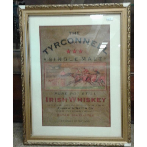 240 - 'Tyrconnell Single Malt' Advertising Sign - c. 18 x 23ins