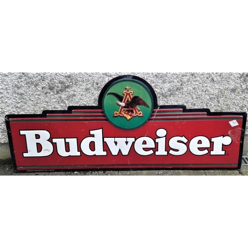 244 - 'Budweisser' Tin Advertising Sign - 59 x 25ins