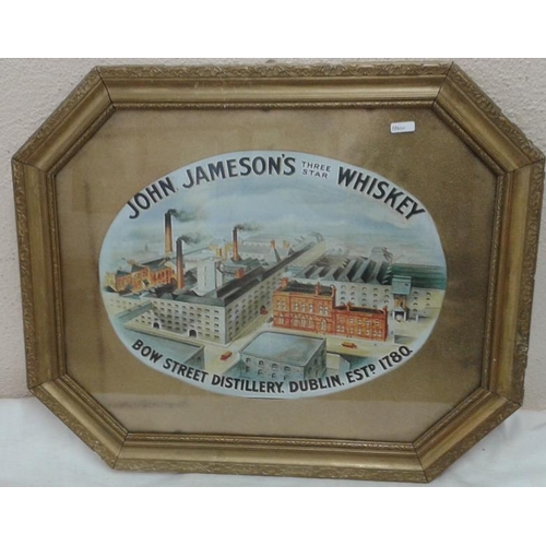 246 - 'John Jameson's Three Star Whiskey' Advertising Sign - c. 23 x 19ins