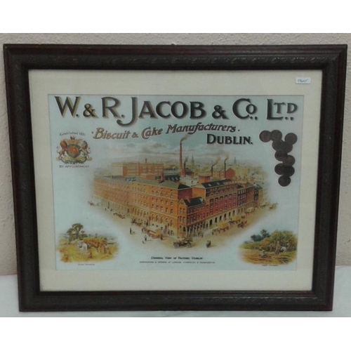 258 - 'W & R Jacob Co. Ltd.' Advertising Sign - c. 24 x 19ins