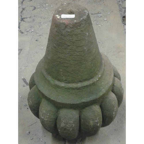 276 - 19th Century Hand Carved Stone Finial, c.15in tall