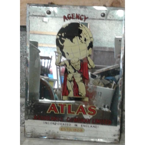 237 - 'Atlas Assurance Co. Ltd.' Advertising Mirror, c.11.5 x 15.5in