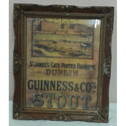 214 - 'James' Gate Porter Brewery' Advertising Sign - c. 16 x 19ins