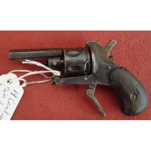 316 - 19th Century Pin Fire Revolver with Folding Trigger