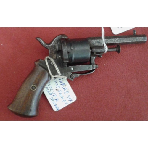 317 - Pin Fire Six Shot Revolver with Folding Trigger