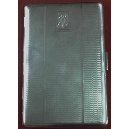 338 - Silver Cigarette Case, Hallmarked Silver, c.165grams