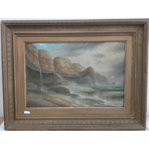 368 - OOC - Seascape (overall c. 22 x 26ins) and OOB - Seascape (overall c. 19 x 25ins)