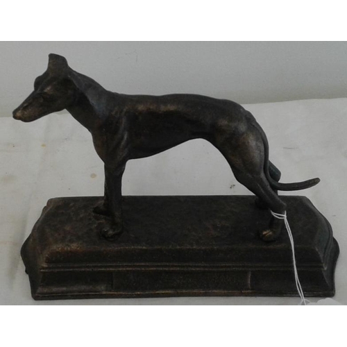 385 - Figure of a Greyhound, c.7in tall