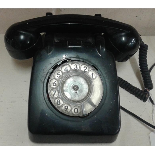 387 - Old Black Bakelite Telephone
