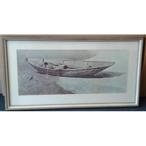 434 - Large Print of a Boat - 24 x 43ins
