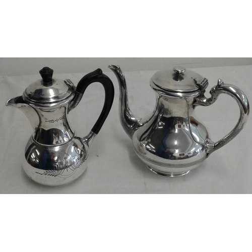 439 - Good Silver Plated Coffee Pot with a Chocolate Pot