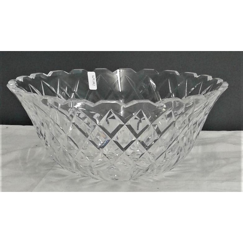 454 - Waterford Crystal Centre Dish - 9ins Diameter, 4ins deep