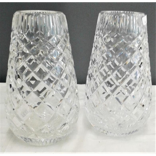 463 - Pair of Waterford Crystal Vases - 7ins tall
