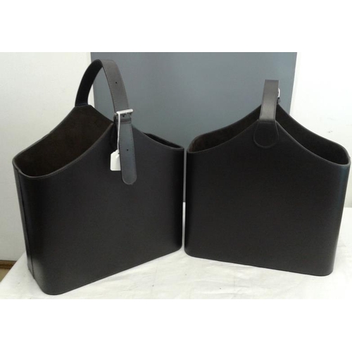 529 - Pair of Leather Magazine/Paper Holders