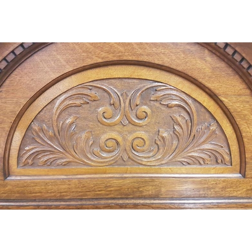 532 - Edwardian Carved Oak Sideboard, c.60in wide, 56in tall