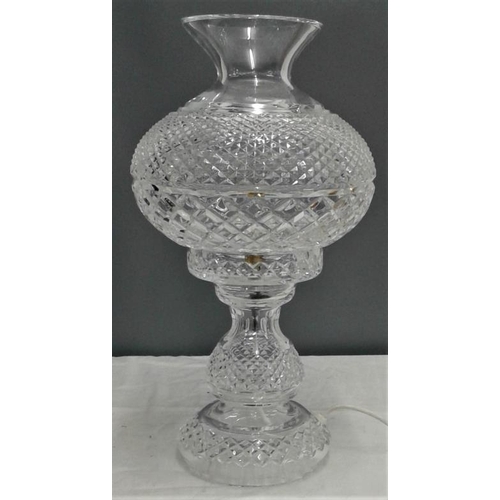 533 - Waterford Crystal Table Lamp, c.18.5in tall