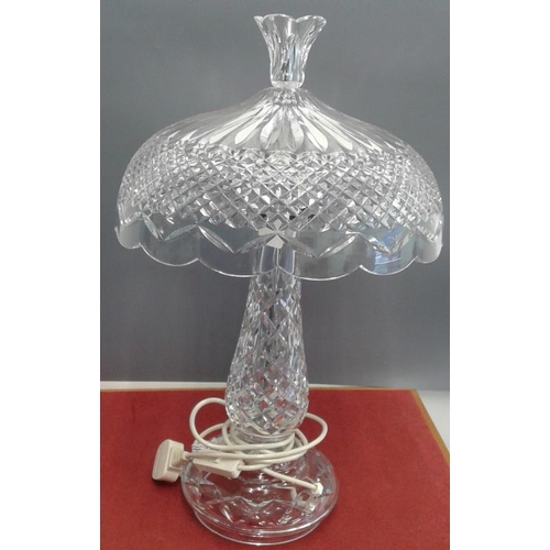 535 - Waterford Crystal Table Lamp, c.22.5in tall