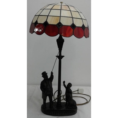 549 - Tiffany Style Figural Lamp, c.28in tall