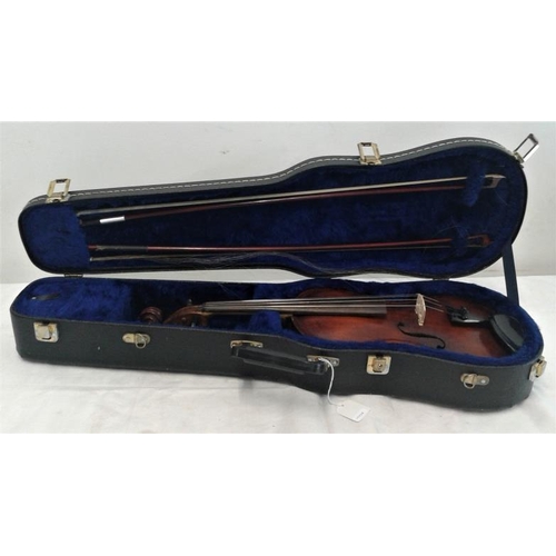619 - Violin in Black Case, hand written inside 'Amati By Philippe'