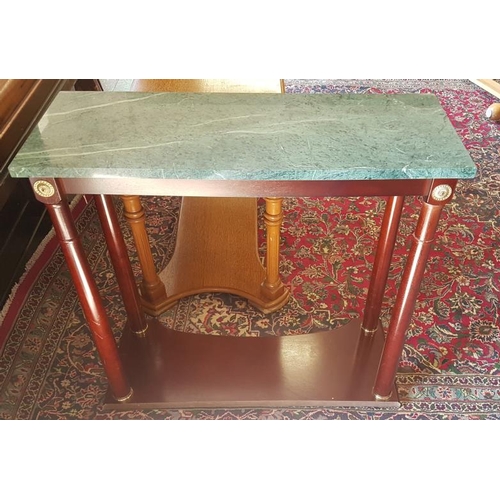 640 - Marble Top Hall Table, c.30in x 28in