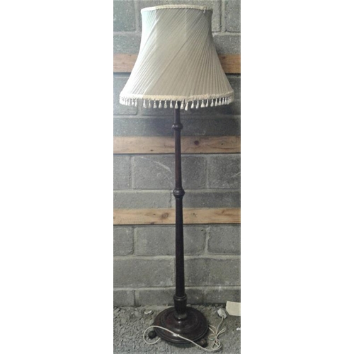 641 - Mahogany Standard Lamp with Shade