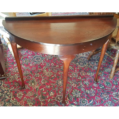 664 - Demi Lune Hall Table, c.36in wide