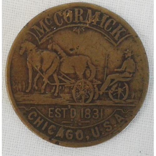 11 - USA Chicago McCormick Token c.1830